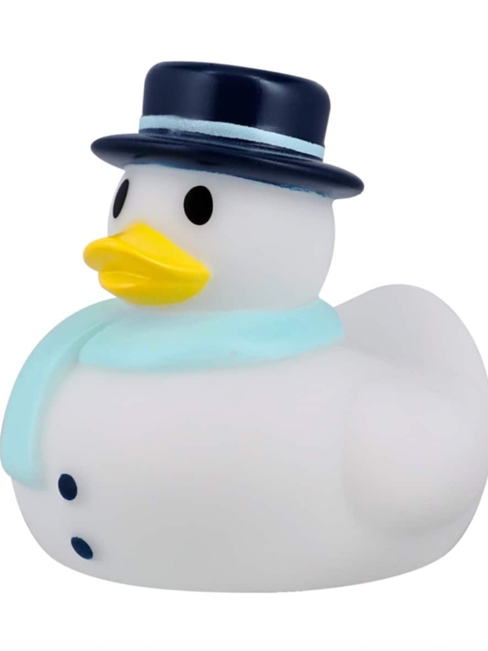 Snowman Snow White Rubber Duck Medium 3-3.75" Fun Decorative Holiday Party NEW